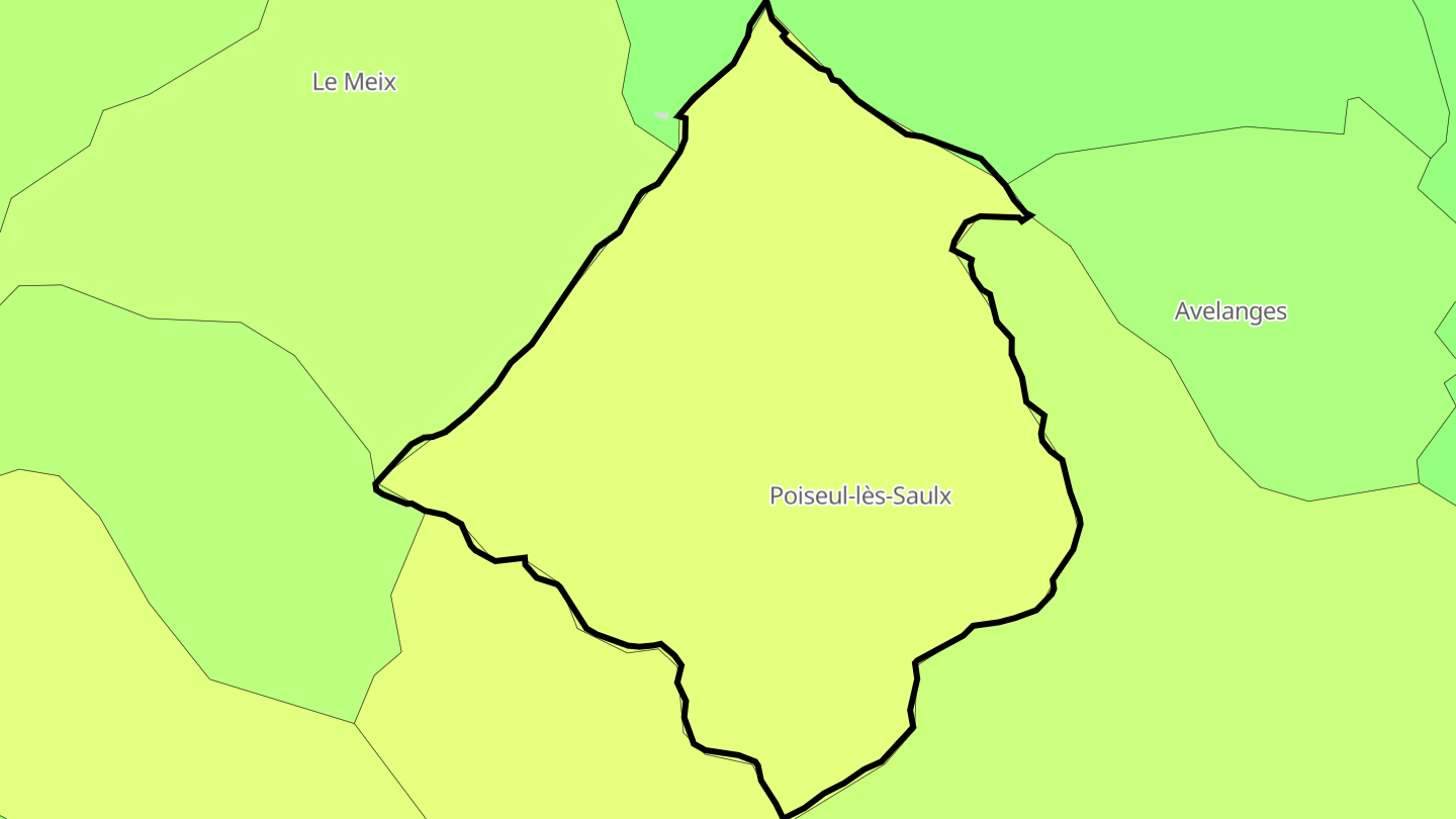 Carte des prix de l'immobilier Poiseul-lès-Saulx