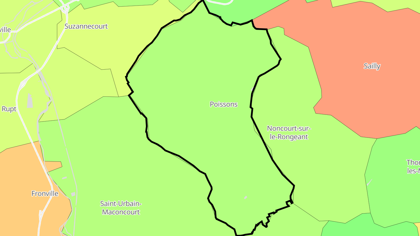Carte des prix de l'immobilier Poissons