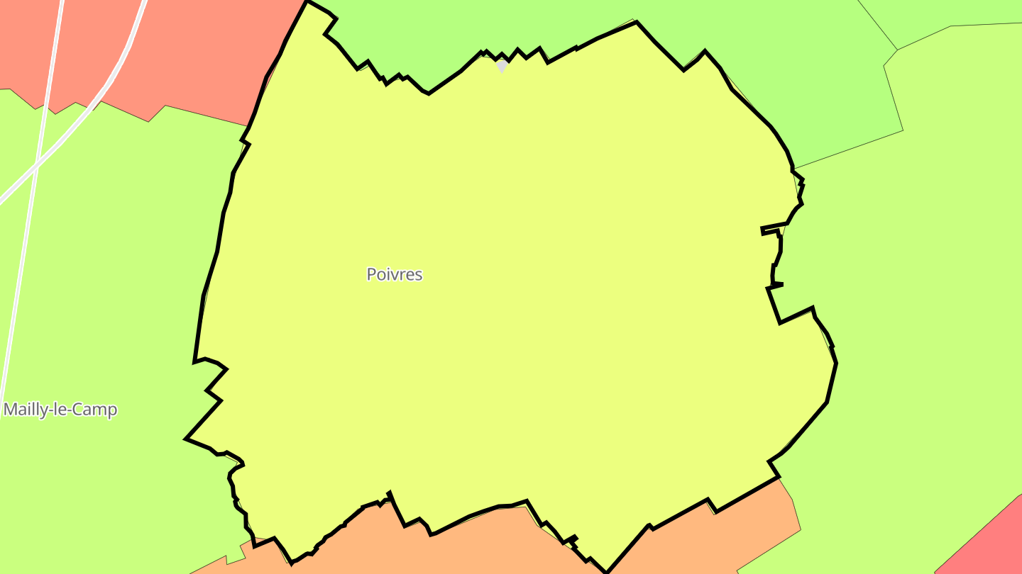 Carte des prix de l'immobilier Poivres