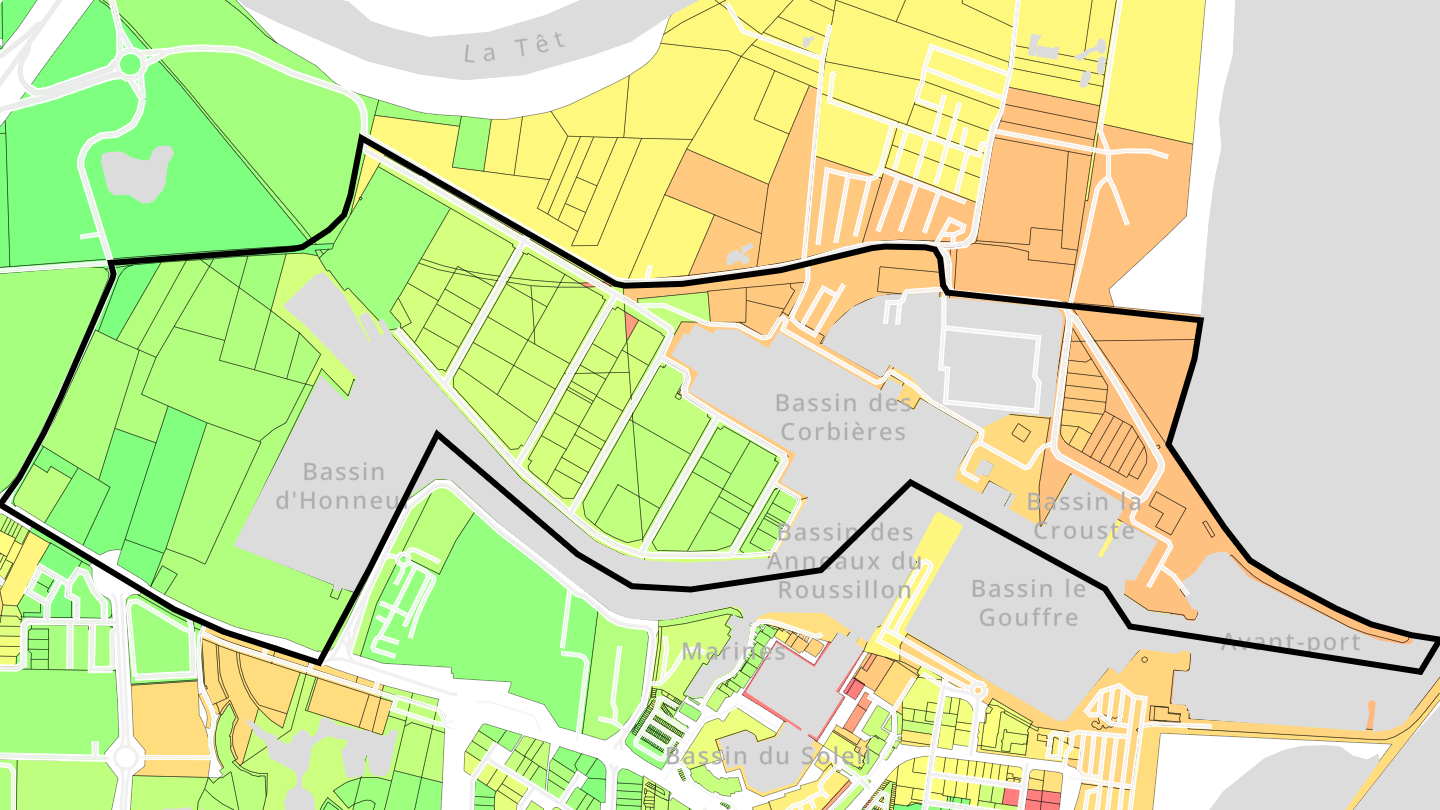 Carte des prix de l'immobilier Pôle nautique