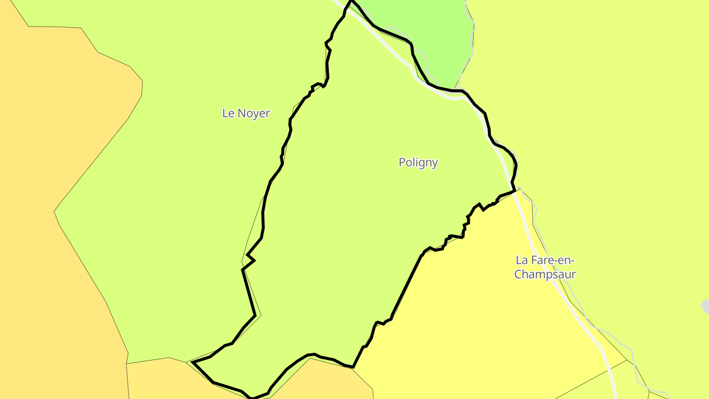 Carte des prix de l'immobilier Poligny