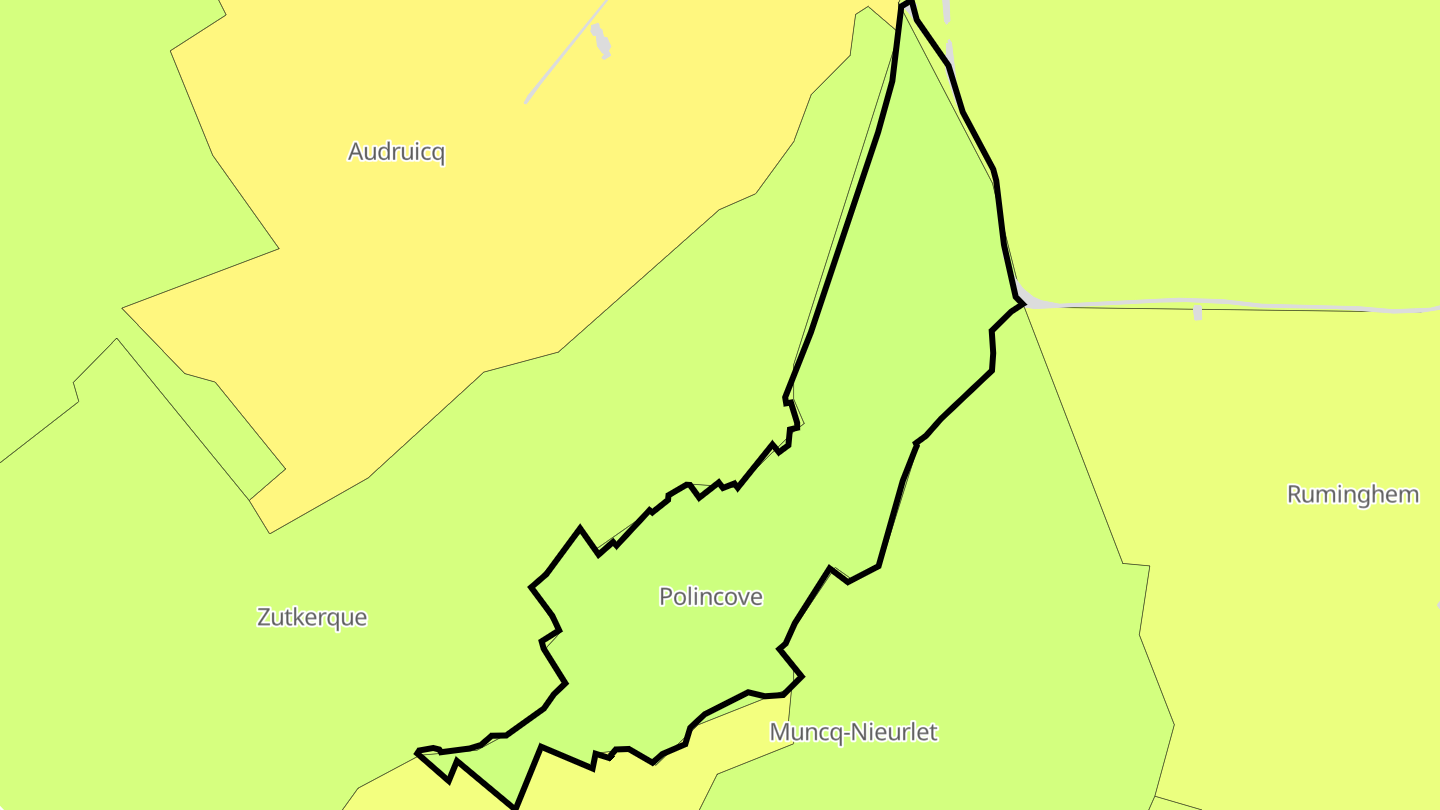 Carte des prix de l'immobilier Polincove