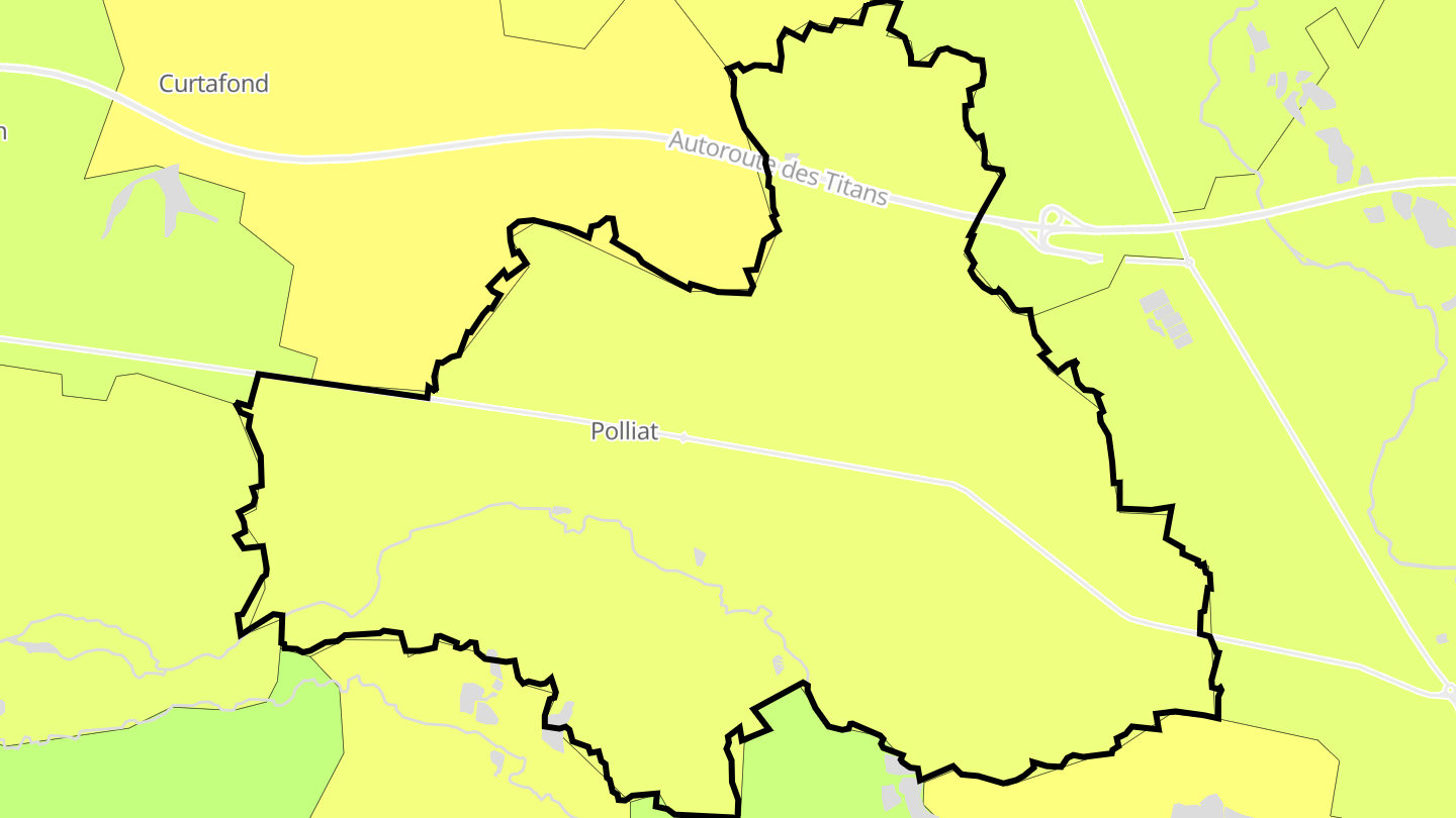 Carte des prix de l'immobilier Polliat