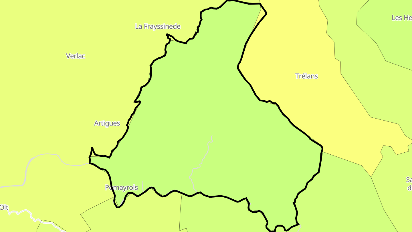 Carte des prix de l'immobilier Pomayrols