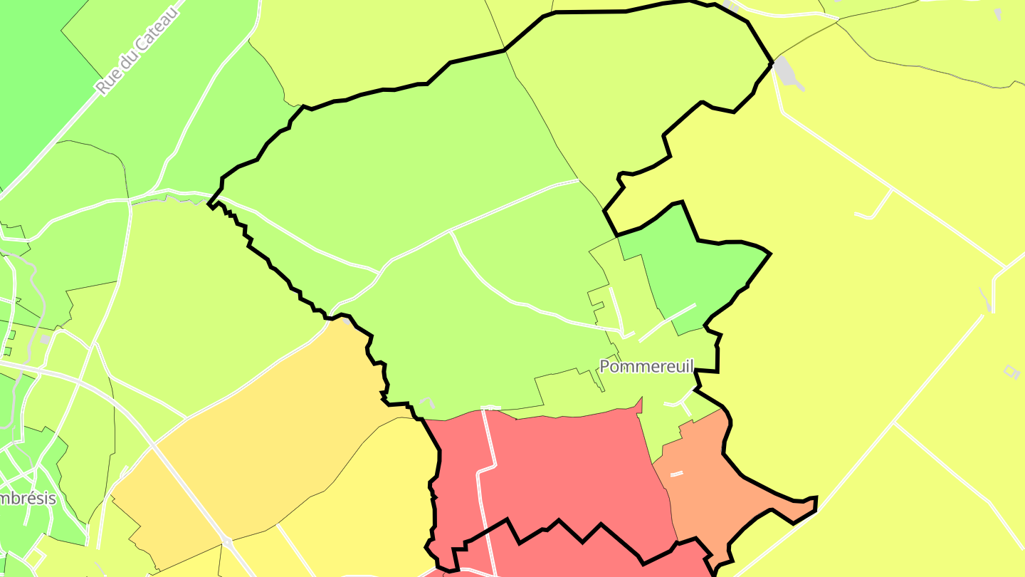 Carte des prix de l'immobilier Pommereuil