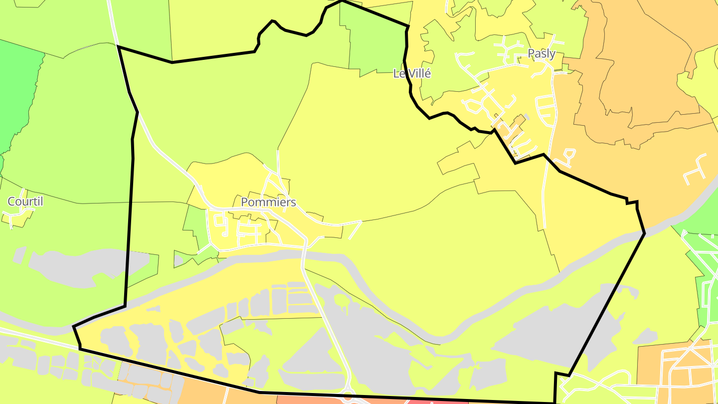 Carte des prix de l'immobilier Pommiers