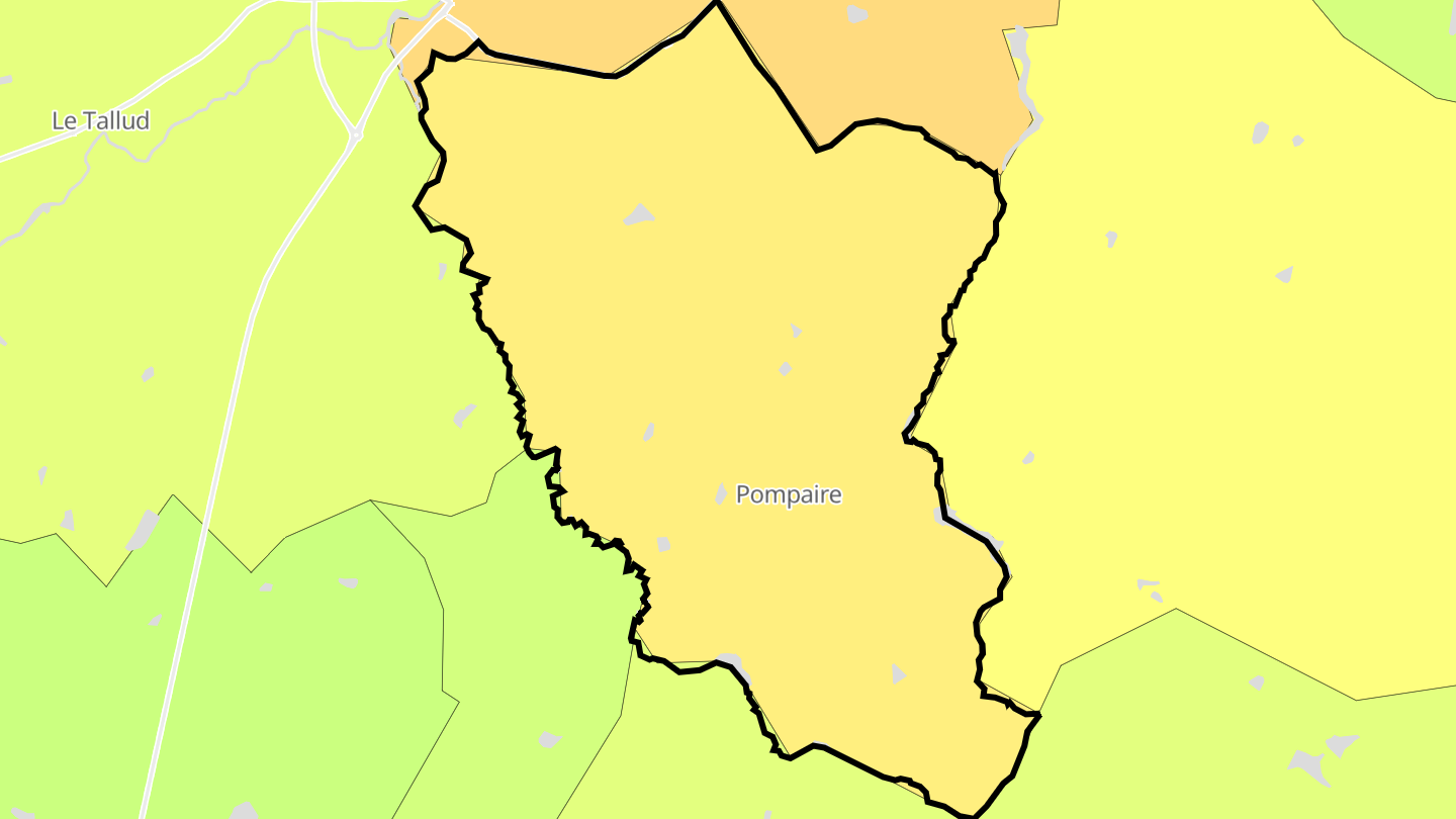 Carte des prix de l'immobilier Pompaire