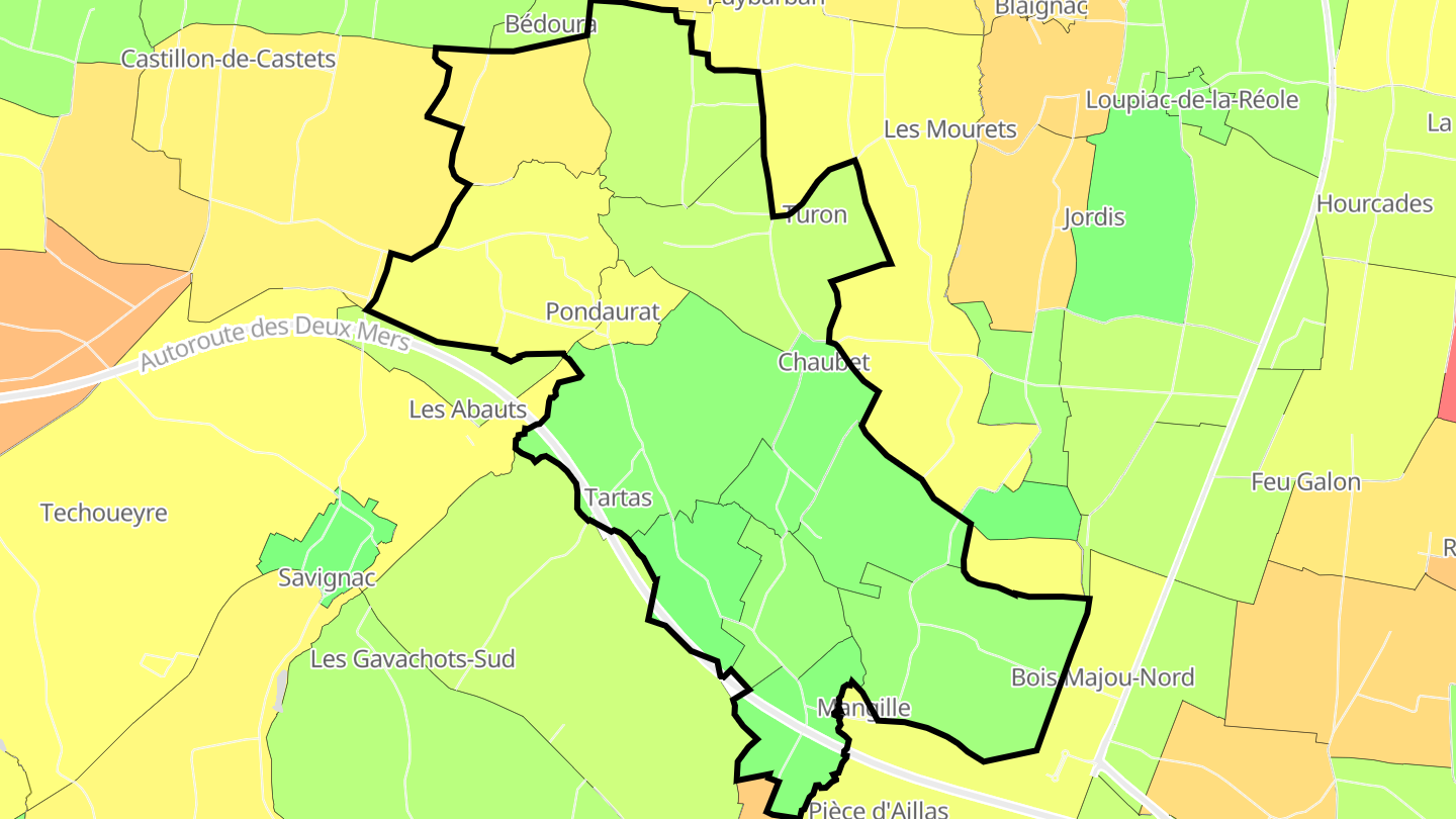 Carte des prix de l'immobilier Pondaurat