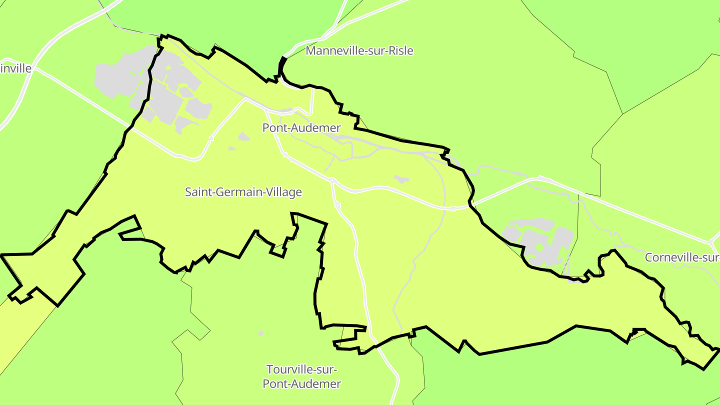 Carte des prix de l'immobilier Pont-Audemer
