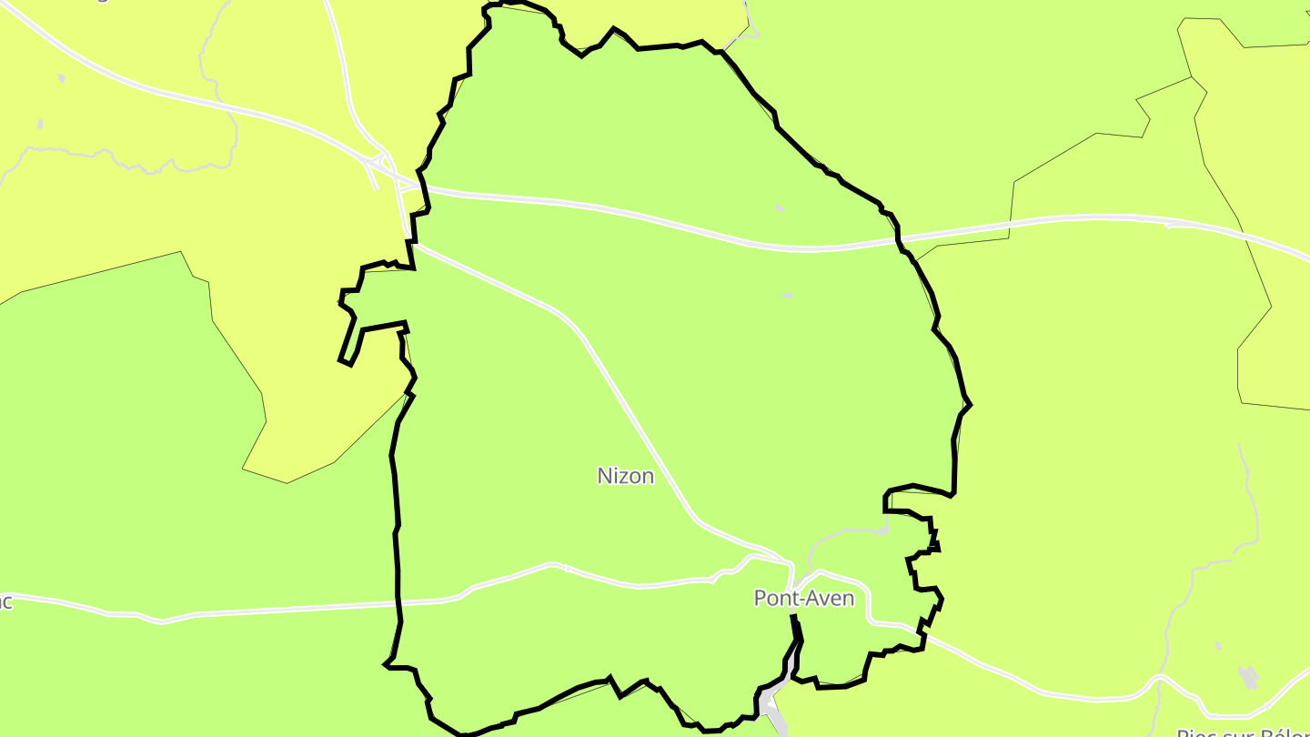 Carte des prix de l'immobilier Pont-Aven