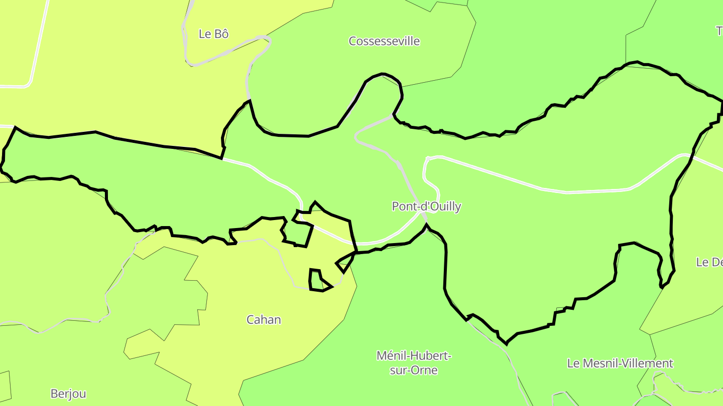 Carte des prix de l'immobilier Pont-d'Ouilly