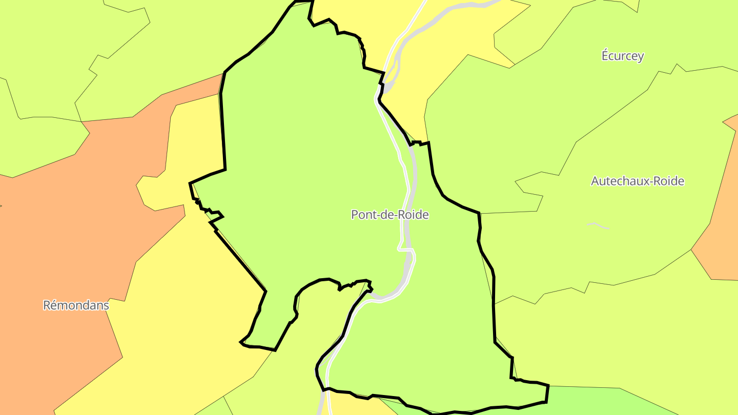 Carte des prix de l'immobilier Pont-de-Roide-Vermondans