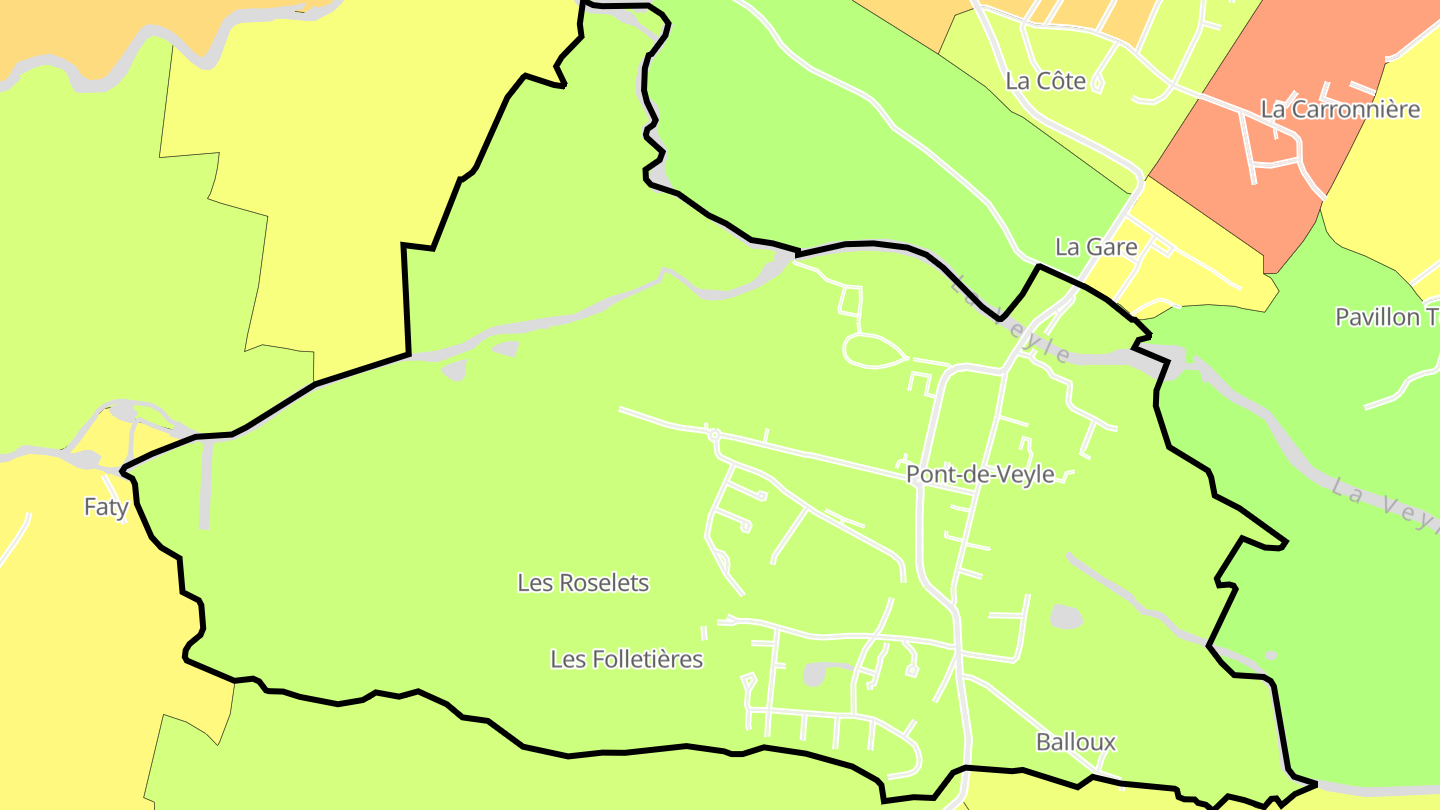 Carte des prix de l'immobilier Pont-de-Veyle