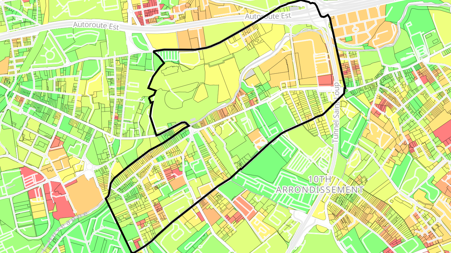 Carte des prix de l'immobilier Pont-de-Vivaux