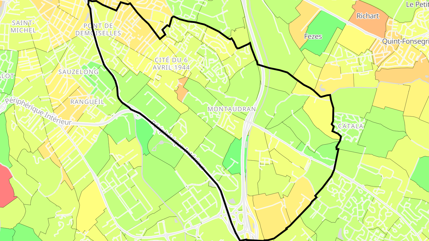 Carte des prix de l'immobilier Pont des Demoiselles, Montaudran, La Terrasse