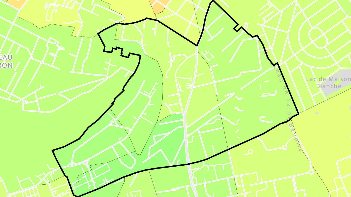 Carte des prix de l'immobilier Pont des Trois Communes - Chanoux - Fauvettes Nord