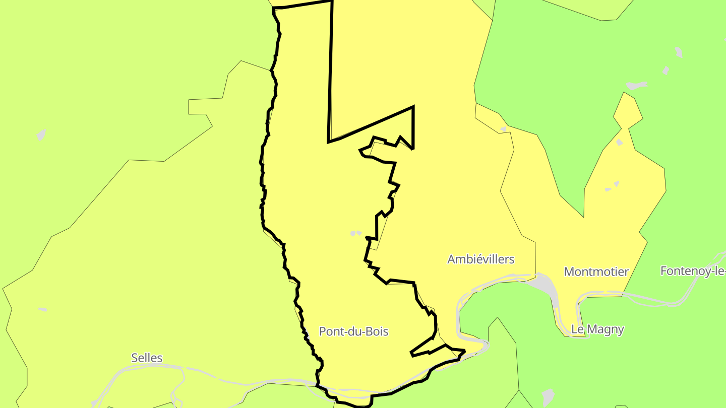 Carte des prix de l'immobilier Pont-du-Bois