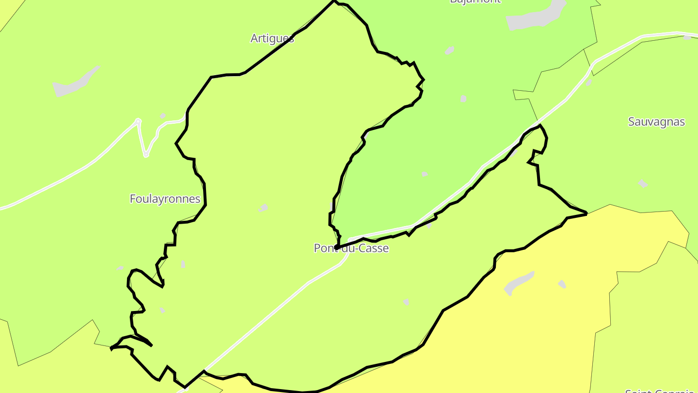 Carte des prix de l'immobilier Pont-du-Casse