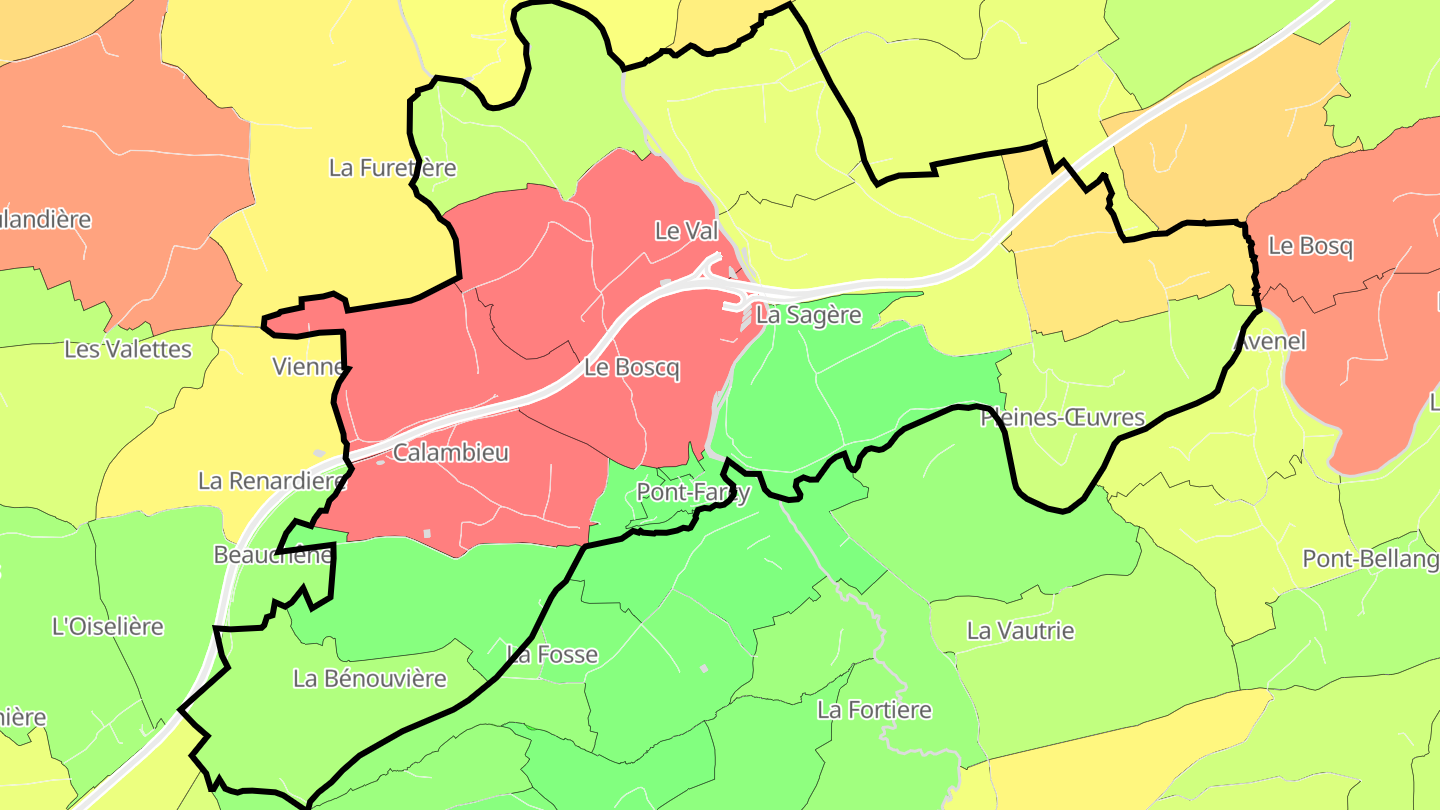 Carte des prix de l'immobilier Pont-Farcy