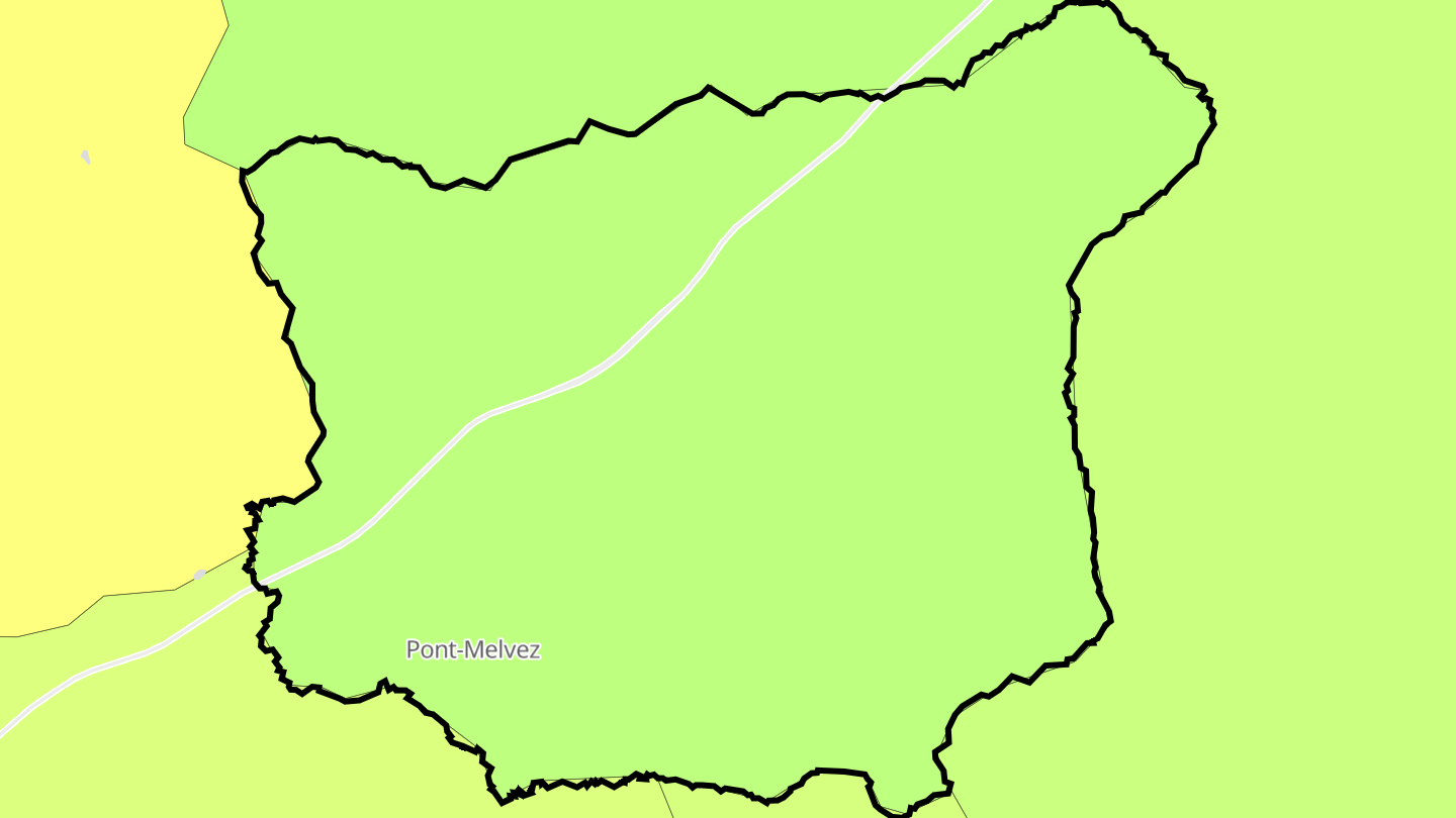 Carte des prix de l'immobilier Pont-Melvez