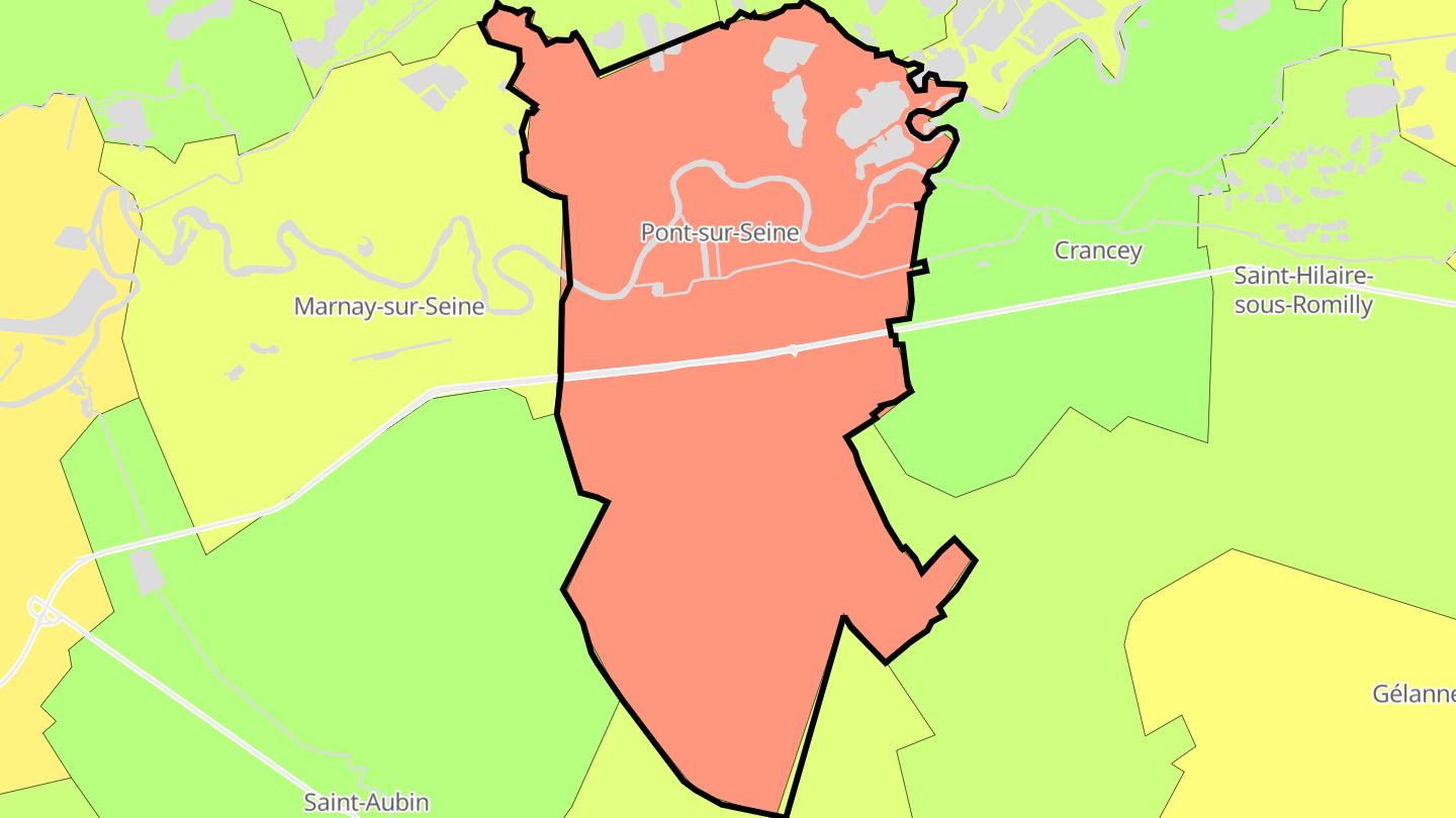 Carte des prix de l'immobilier Pont-sur-Seine