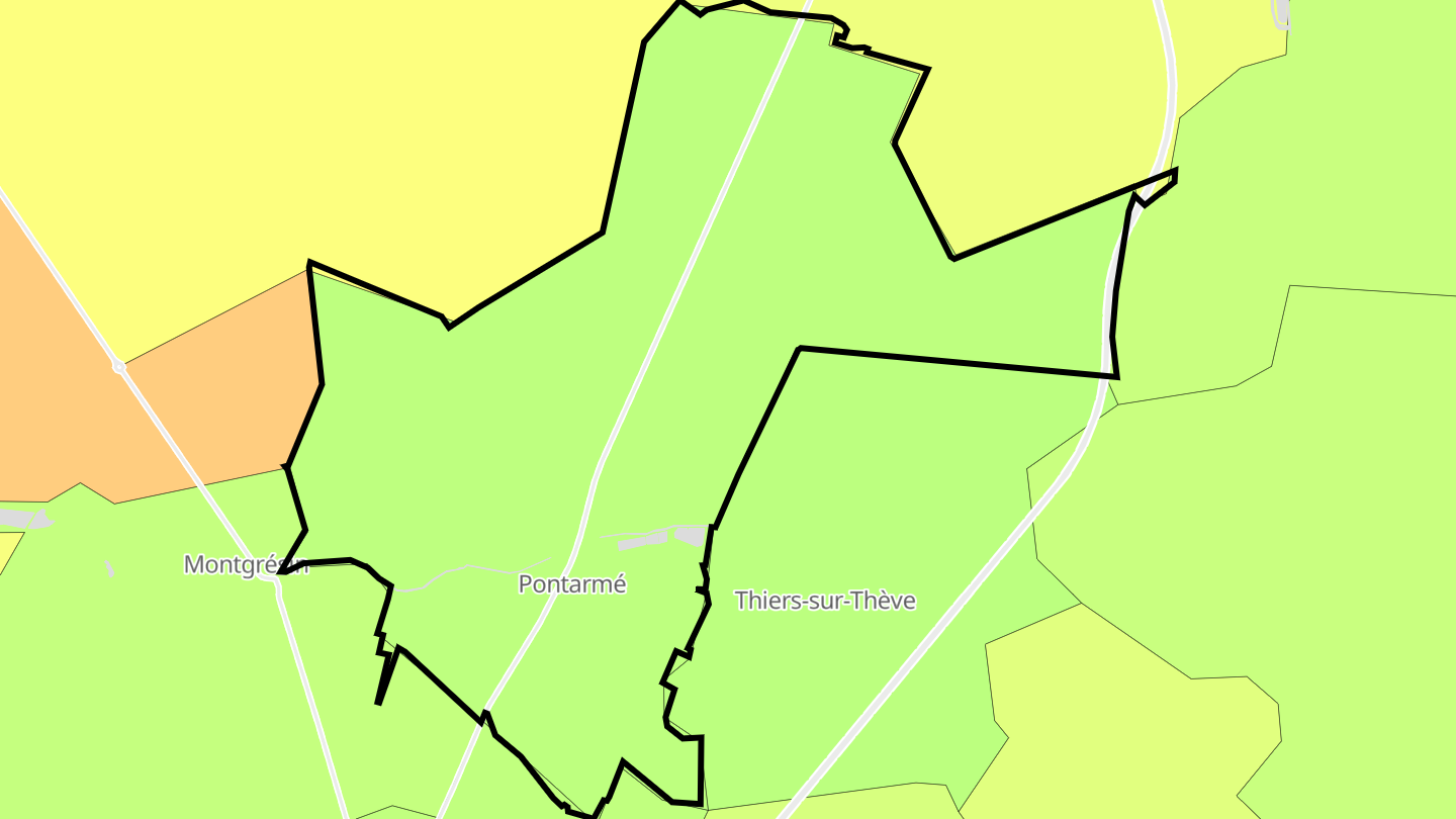 Carte des prix de l'immobilier Pontarmé