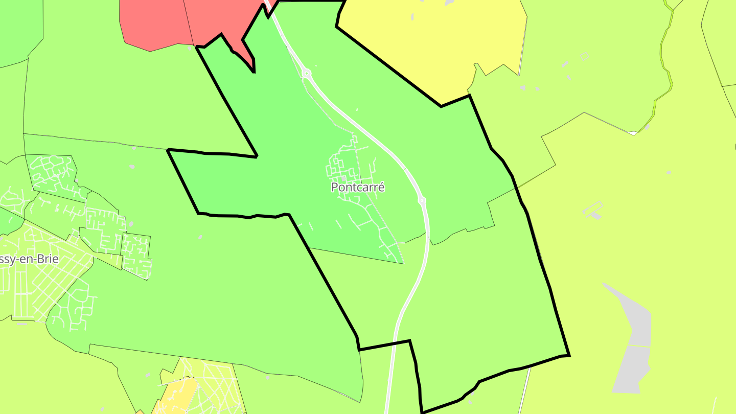 Carte des prix de l'immobilier Pontcarré