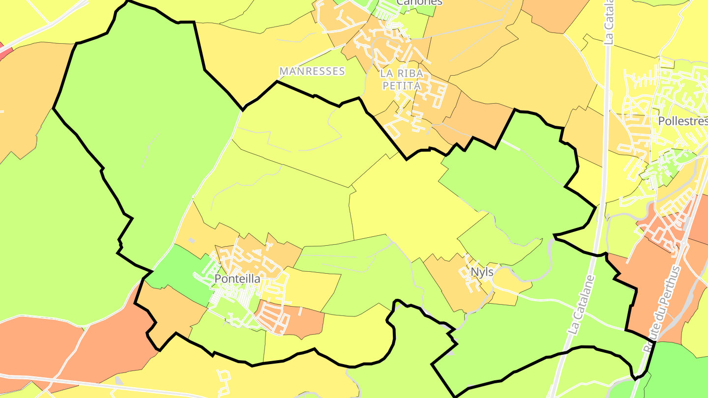 Carte des prix de l'immobilier Ponteilla
