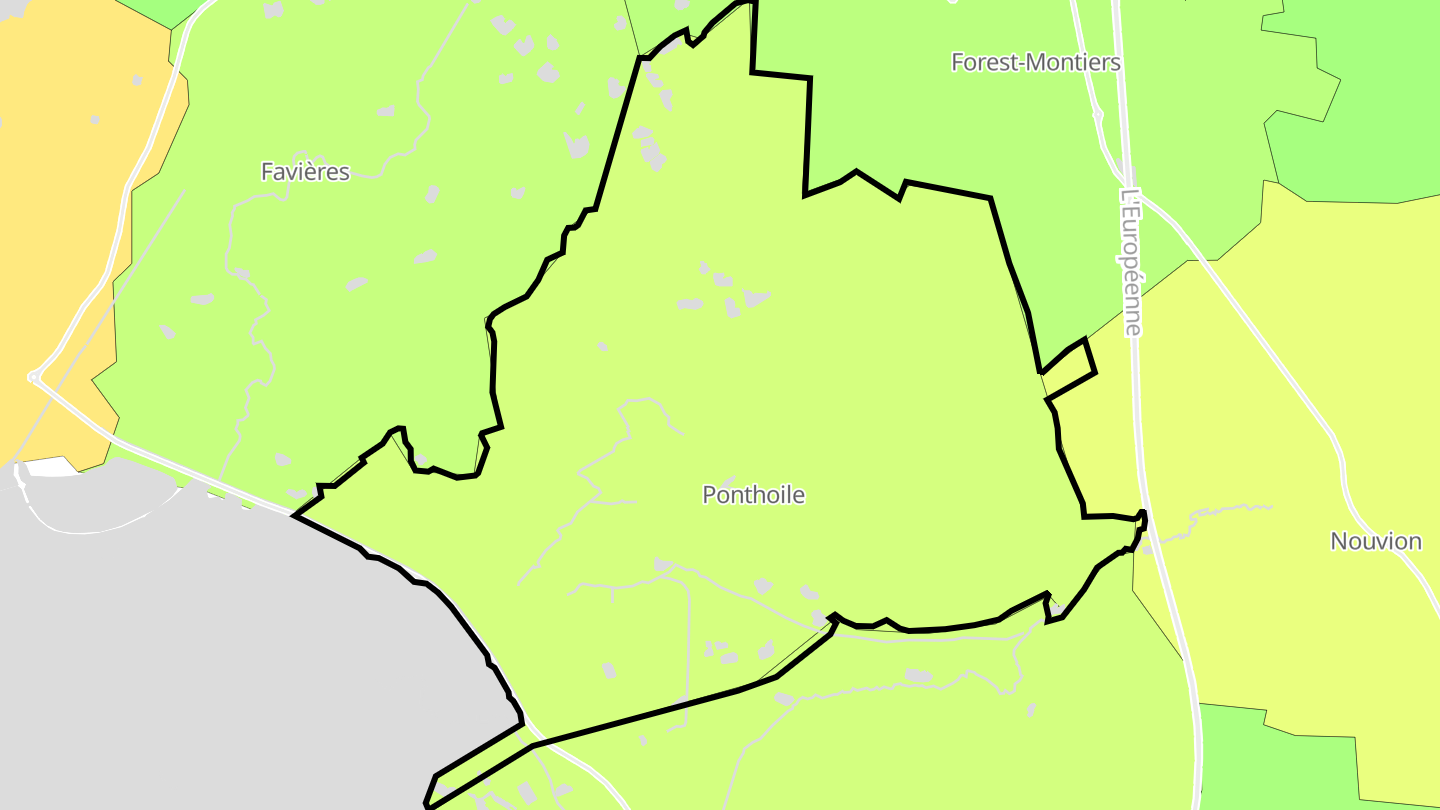 Carte des prix de l'immobilier Ponthoile