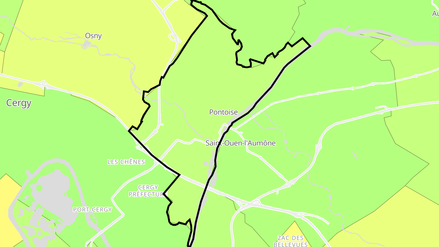 Carte des prix de l'immobilier Pontoise