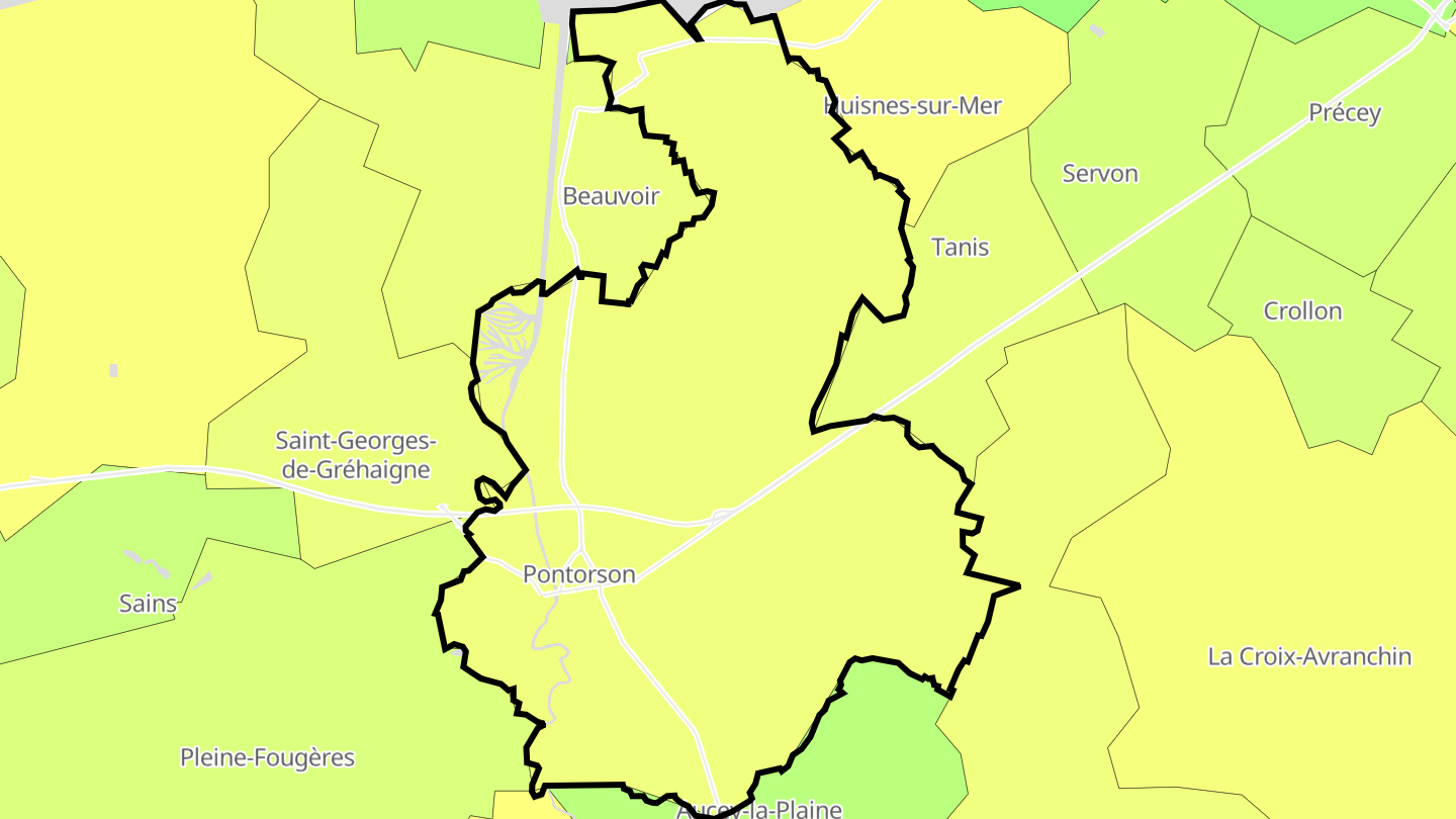 Carte des prix de l'immobilier Pontorson