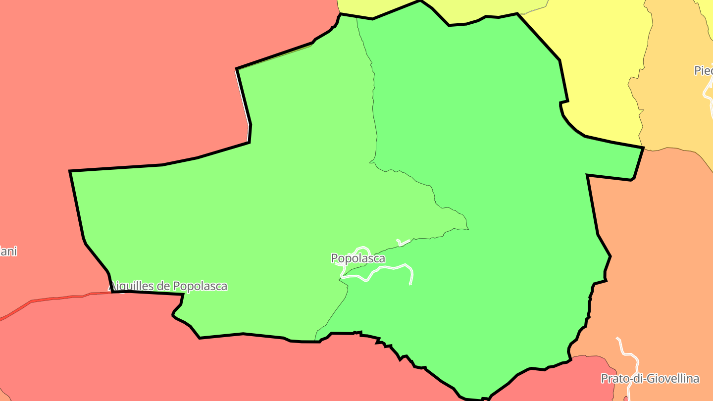 Carte des prix de l'immobilier Popolasca