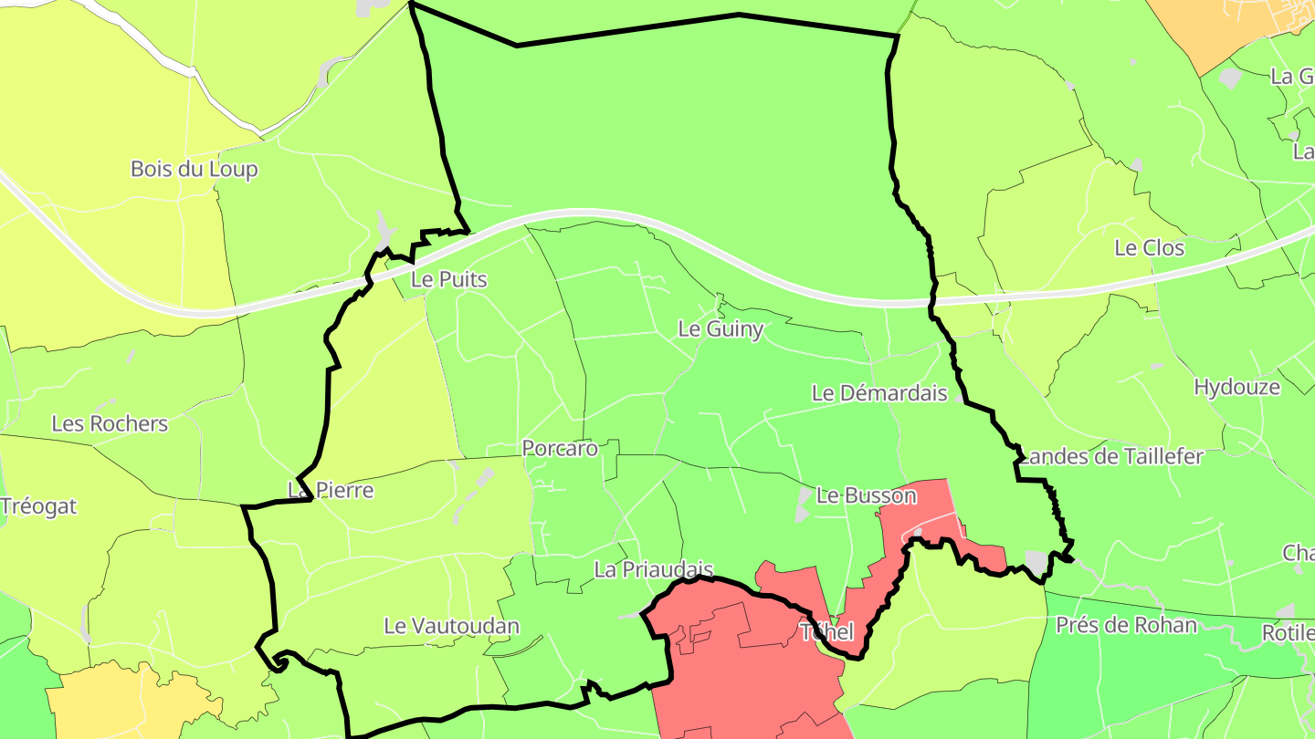 Carte des prix de l'immobilier Porcaro