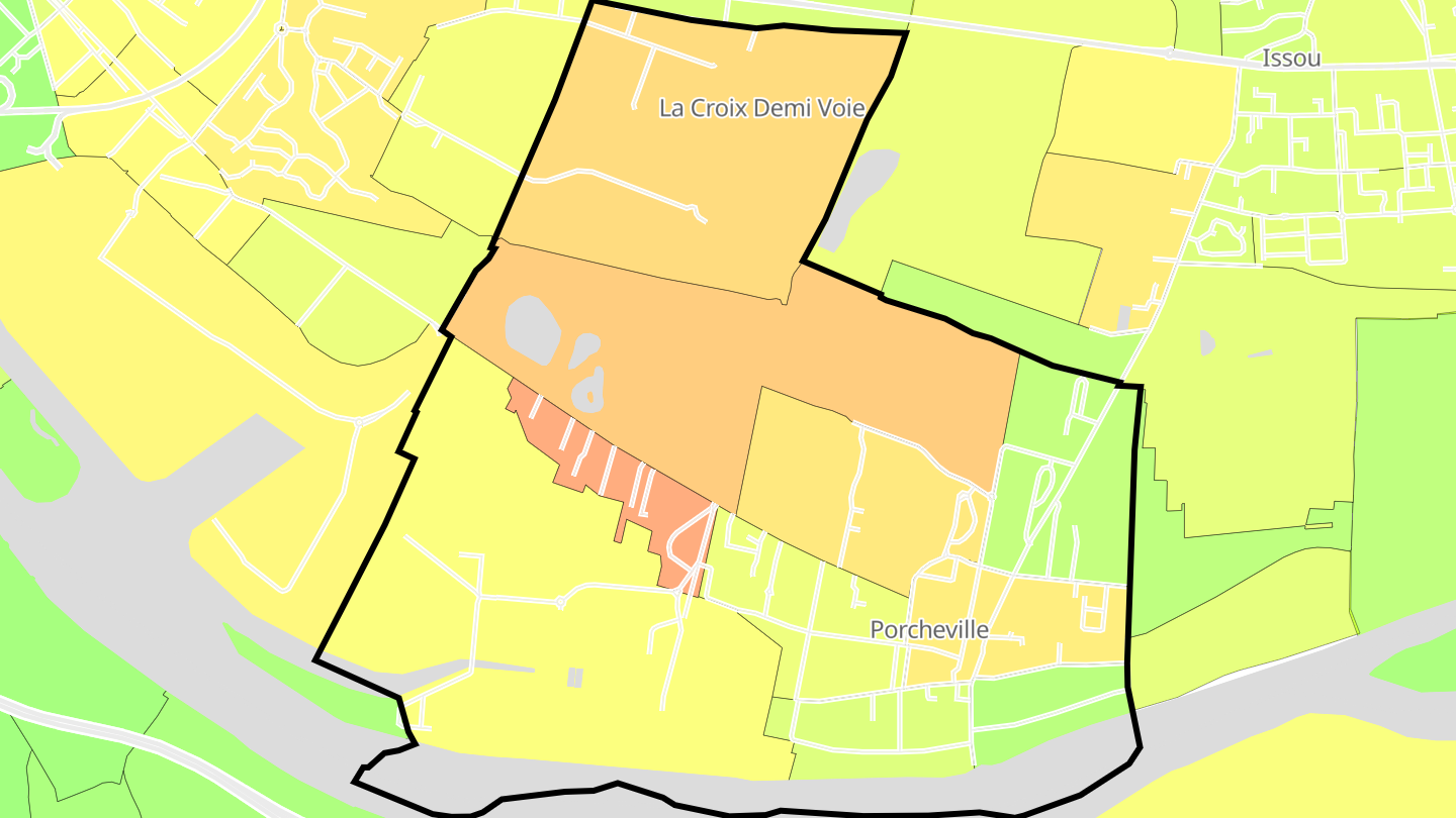 Carte des prix de l'immobilier Porcheville