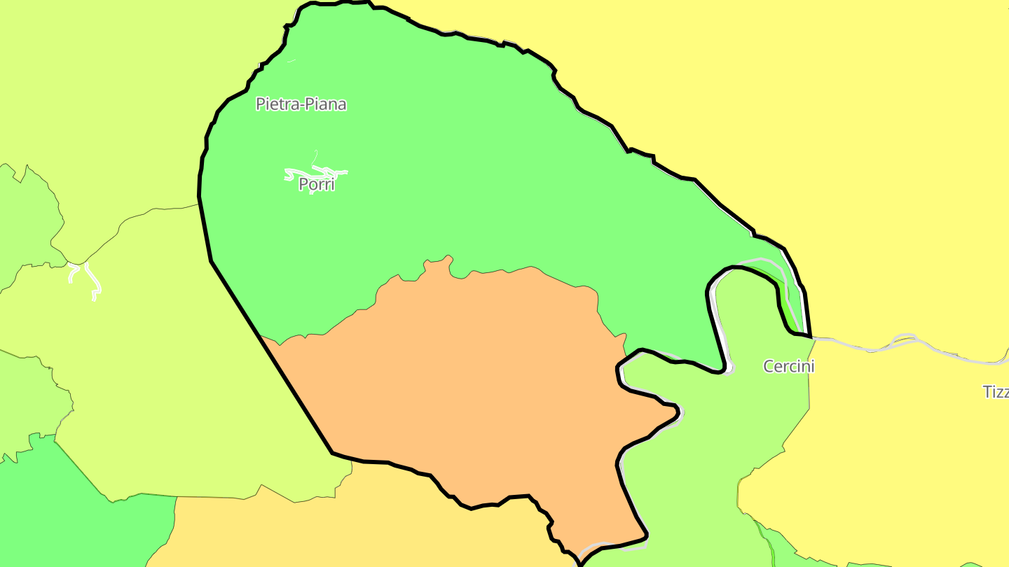 Carte des prix de l'immobilier Porri
