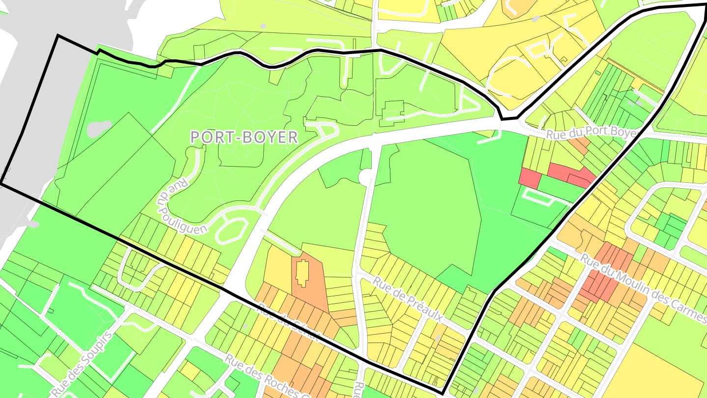 Carte des prix de l'immobilier Port Boyer