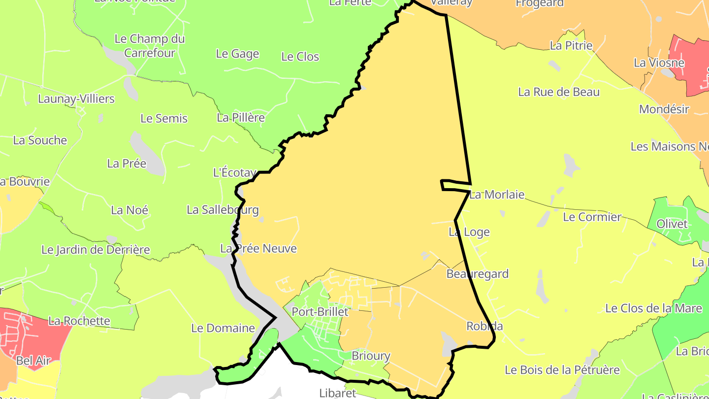Carte des prix de l'immobilier Port-Brillet