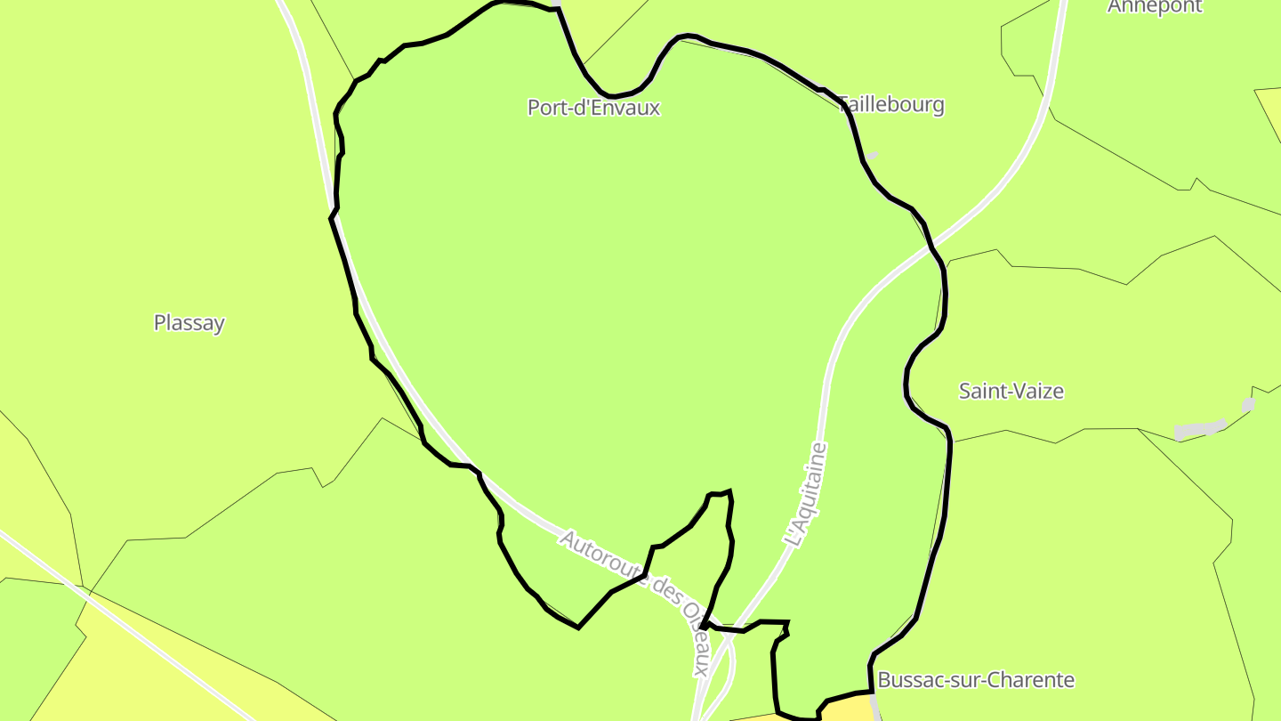 Carte des prix de l'immobilier Port-d'Envaux