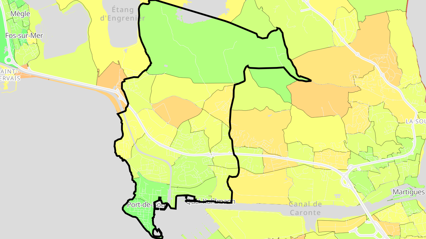 Carte des prix de l'immobilier Port-de-Bouc