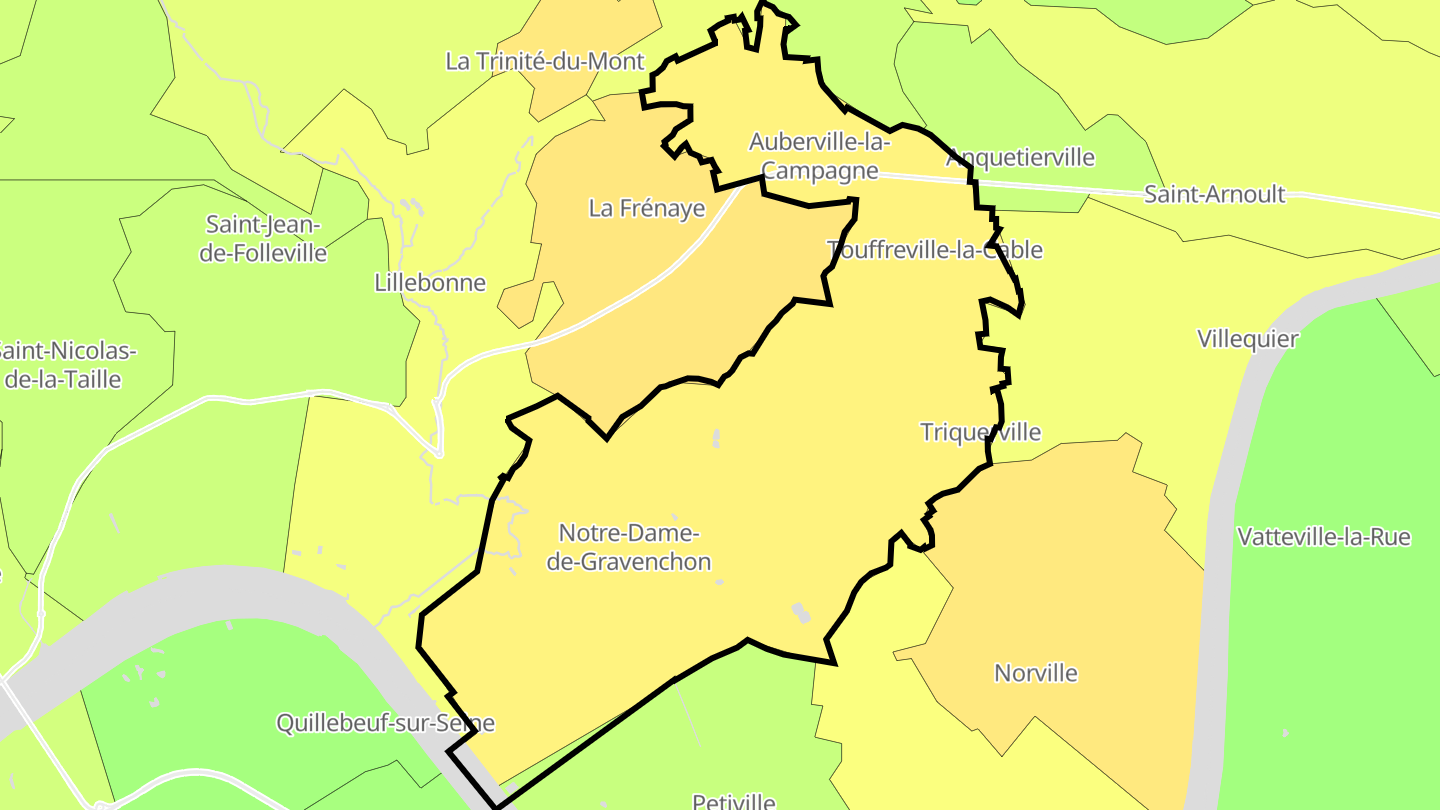 Carte des prix de l'immobilier Port-Jérôme-sur-Seine