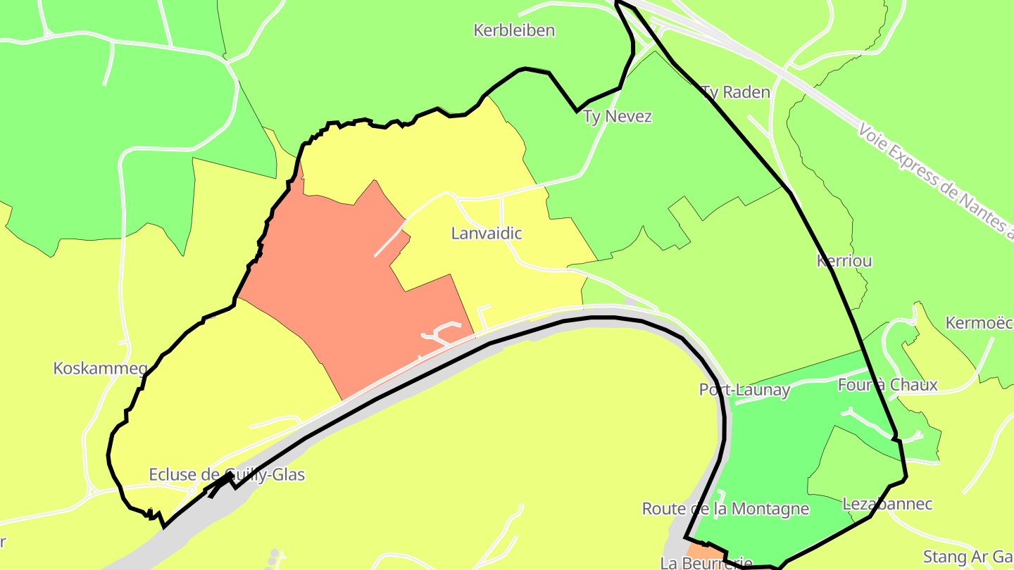 Carte des prix de l'immobilier Port-Launay