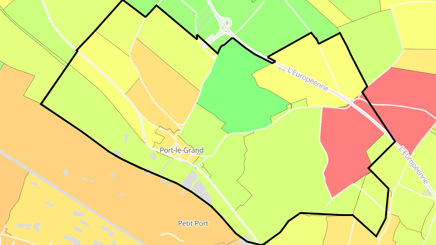 Carte des prix de l'immobilier Port-le-Grand