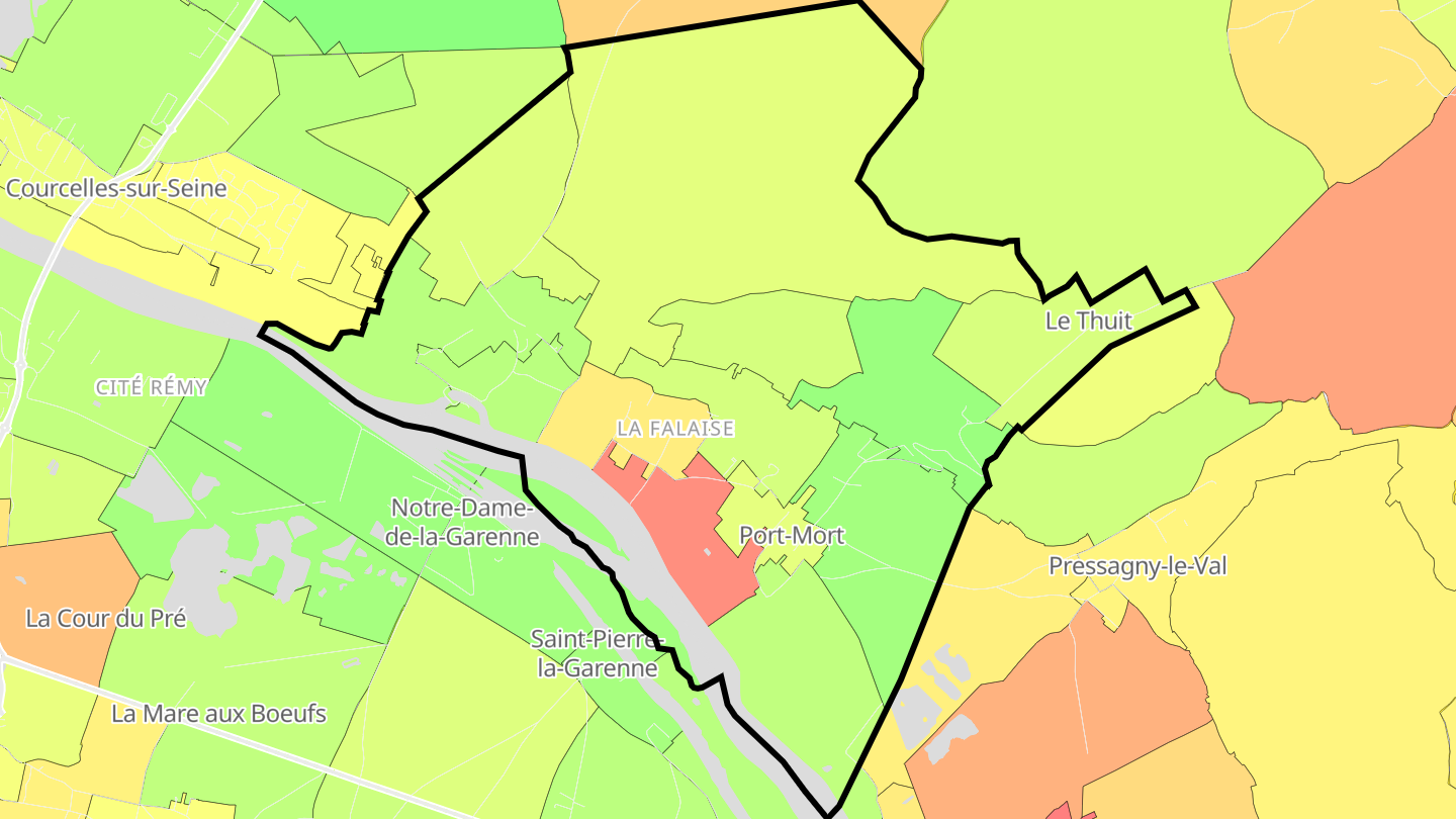 Carte des prix de l'immobilier Port-Mort