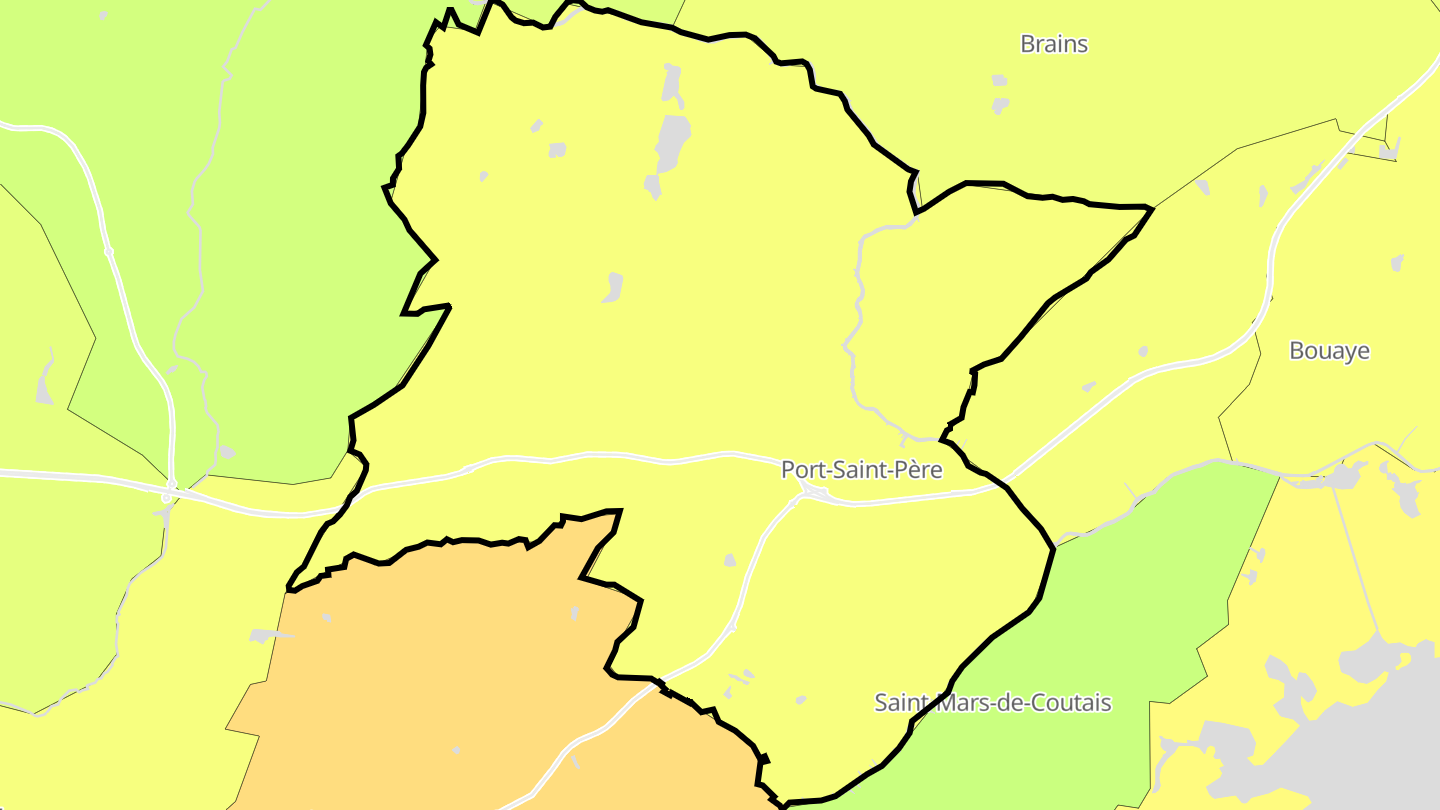 Carte des prix de l'immobilier Port-Saint-Père