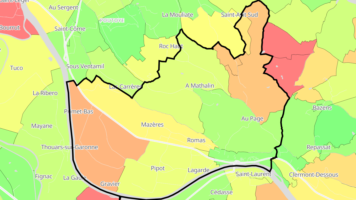 Carte des prix de l'immobilier Port-Sainte-Marie