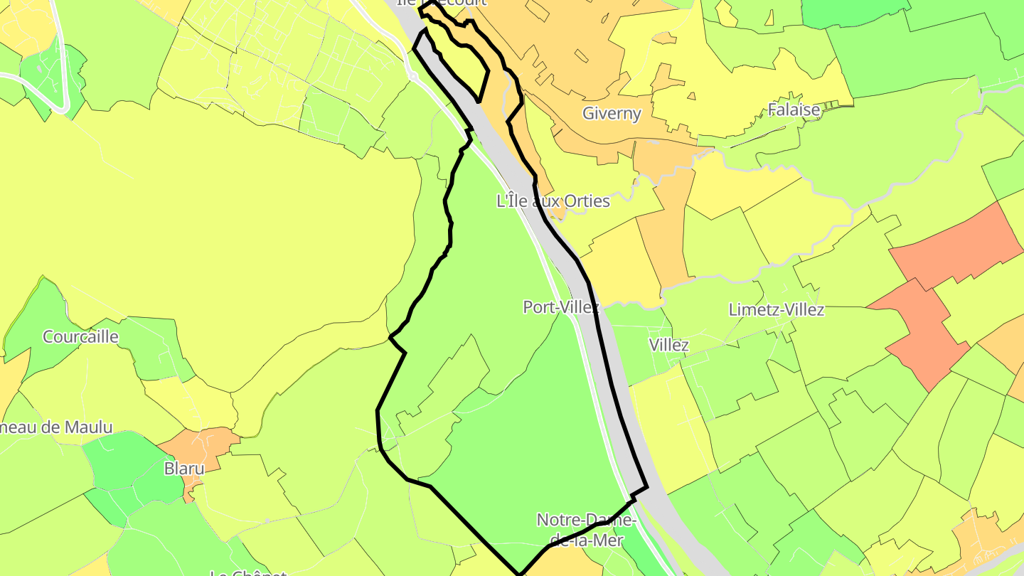 Carte des prix de l'immobilier Port-Villez
