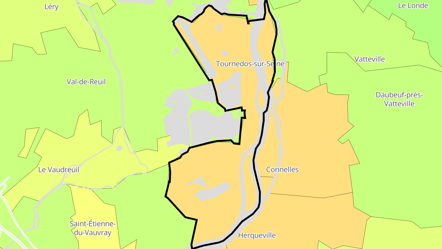 Carte des prix de l'immobilier Porte-de-Seine