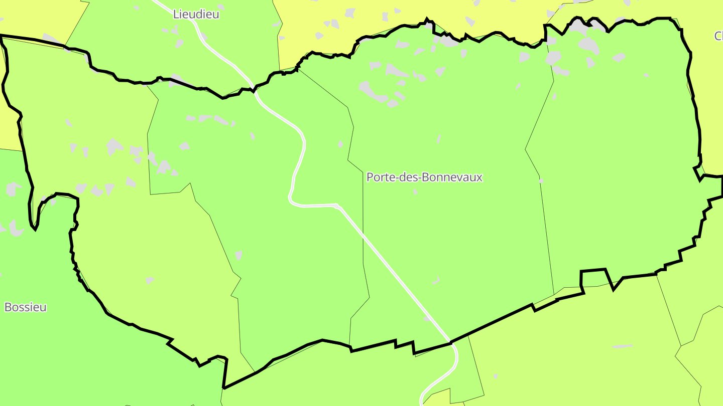 Carte des prix de l'immobilier Porte-des-Bonnevaux