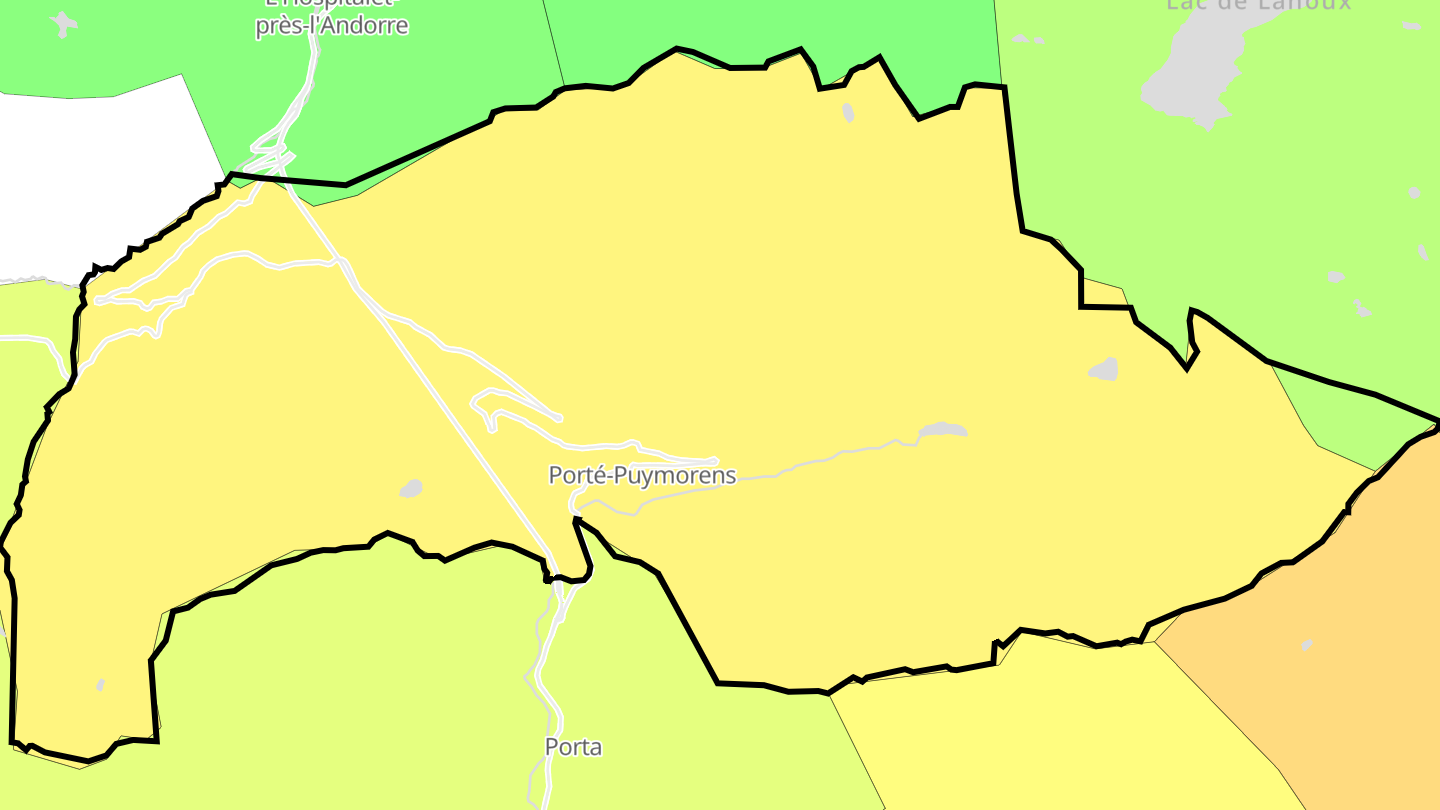 Carte des prix de l'immobilier Porté-Puymorens