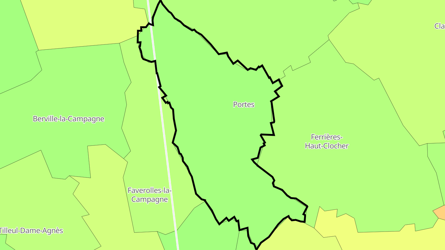 Carte des prix de l'immobilier Portes